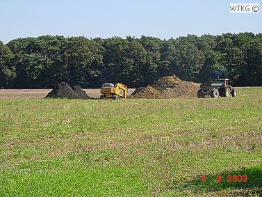 ... en kan de graafmachine aan de slag.